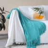SOGA 2X Teal Acrylic Knitted Throw Blanket  Couch Bed Sofa Home Decor