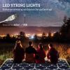 Reversible Outdoor Rug Carpet with LED Lights, 10' x 8' PP Straw Rug with Carry Bag and Ground Stakes