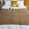 SOGA 2X Coffee Acrylic Knitted Throw Blanket  Couch Bed Sofa Home Decor