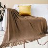 SOGA 2X Coffee Acrylic Knitted Throw Blanket  Couch Bed Sofa Home Decor