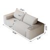 63" 2Setaser Sofa,Corduroy Fabric,Deep Seat Couches,Comfy Loveseat Sofa,No Assembly,1pcs for Living room, Bedroom,Conference room ,Apartment,White