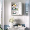 12x18 White Lockable Medicine Cabinet 3 Tier Steel Medical Box 2 Keys Bathroom Wall Storage