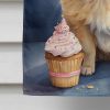 Pomeranian Happy Birthday House Flag Large Porch Sleeve Pole Decorative Outside Yard Banner Artwork Wall Hanging, Polyester, House Size, Multicolor