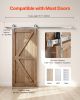 VEVOR 6.6FT Sliding Barn Door Hardware Kit for Single Sliding Barn Door Silver