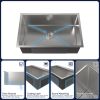 Stainless Steel Kitchen Sink, 30Ã¢â‚¬Â³x19Ã¢â‚¬Â³ Drop In Single Bowl, Undermount Handmade Sink in Brushed Nickel