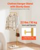 VEVOR Coat Rack Freestanding Coats Rack with Quartz Stone Base & 3 Round Hooks
