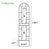 2 Pack Metal Garden Trellis 86.7" x 19.7" Rustproof Trellis for Climbing Plants Outdoor Flower Support Peacock Style Black