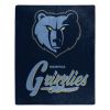 Grizzlies OFFICIAL NBA "Signature" Raschel Throw Blanket; 50" x 60"