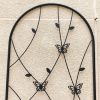 4 Pack Metal Garden Trellis 71" x 19.7" Rustproof Trellis for Climbing Plants Outdoor Flower Support Butterfly Deco Black