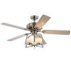Edreyan Satin Nickel 52 inch 5 Blade Ceiling Fan