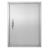 BBQ Access Door, 20W x 27H Inch Single Outdoor Kitchen Door, Stainless Steel Flush Mount Door, Wall Vertical Door with Handle, for BBQ Island