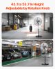 18" Industrial Pedestal Fan 3-Speed Oscillating Fan with Adjustable Height