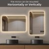 48*32 inch Bathroom Mirror with Led Lights , Anti-Fog Lighted Vanity Mirrors for Wall Mounted, 3 Colors and 5 level Dimmable, Horizontal/Vertical