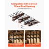 2-Tier Heavy Duty Wall Garage Shelving, 8 Pack 1 x 3 ft Steel Wall Mounted Shelving Unit with Hooks