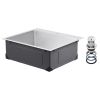 25 inch Kitchen Sink Workstation, 304 Stainless Steel Top Mount Sinks, Drop-In Single Bowl Farmhouse Basin with Accessories