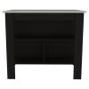 3-Shelf Kitchen Island Wenge and Ibiza Marble