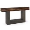 63" Long Narrow Entryway Table with Anti-Tip Safety, Farmhouse Sofa Console Table with 2-Tier Storage for Living Room Hallway Foyer