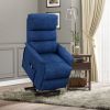 HOMCOM Power Lift Chair for Seniors, Electric Lift Recliner Chair with Remote Control, Side Pockets for Living Room, Dark Blue