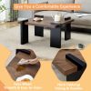Square Coffee Table with Modern Minimalist Leg Design,Suitable for Offices and Living Rooms Walnut(31.5*31.5*16.6inches)