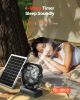 10400mAh Solar Fan Camping Fan with Solar Panel LED Lantern 7W 8 Inch