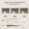 15 in. H LED Single Bathroom Vanity Mirror in Polished Crystal Bathroom Vanity LED Mirror for Bathroom Wall Smart Lighted Vanity Mirrors