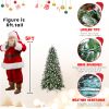 Artificial 5ft Green Christmas Tree with 1113PE/PVC Mixed Branch Tips,Red fruit and Pine cone