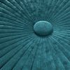 Grafton 20 inch Wide Round Pouf in Teal Velvet