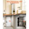 Bifold Barn Door, 24" x 84", MDF Bi-Fold Sliding Closet Doors, Hardware Kit Included, H-Frame Space-Saving Design, Need to Assemble, for Bedroom