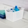6-Pack Deep Ultra Basket, Open Top Plastic Storage Organizer, White - Classic Baskets for Organizing Countertops, Pantry Shelves, Kitchen Cabinets