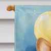 Corgi Happy Birthday House Flag Large Porch Sleeve Pole Decorative Outside Yard Banner Artwork Wall Hanging, Polyester, House Size, Multicolor