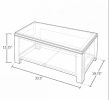 Large Patio Coffee Table Hand-Woven PE Rattan Weather Resistant Black Wicker Outdoor Side Table for Garden