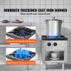 Commercial Gas Stove with Cabinet, Propane and Natural Gas Countertop Cooking Stove Range, Stainless Steel Gas Hot Plate