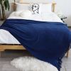SOGA 2X Royal Blue Acrylic Knitted Throw Blanket  Couch Bed Sofa Home Decor