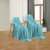SOGA 2X Sky Blue Throw Blanket & Bed Sofa Comforter