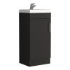 Bathroom Vanity Sink Jozz, Single Door Cabinet, Black Wengue Finish