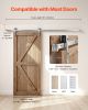 VEVOR 8FT Sliding Barn Door Hardware Kit for Single Sliding Barn Door Silver