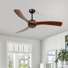 72 Inch wood Ceiling Fan no light with Remote Control, Low Profile Ceiling Fan without Light,Noiseless Reversible DC Motor with Timer