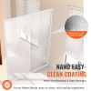 Semi-frameless Shower Door 57.7-59 x 70 in SGCC Tempered Glass 1/4in Chrome