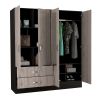 Gangi Armoire, Double Door Cabinet , Two Mirrors, Metal Hardware, Two Drawers, Rod, Six Shelves