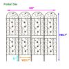 4 Pack Metal Garden Trellis 86.7" x 19.7" Rustproof Trellis for Climbing Plants Outdoor Flower Support Brown