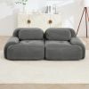 82'' loveseat sofa in luxuryCorduroy Fabric modular for free combo separation curved armrests