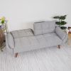 75" Flared Arm Convertible Sleeper Sofa-light gray