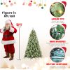 5ft Pre-Lit Christmas Tree w/200 LED Lights, 694 PVC/Pine Needles Tips & Pinecone