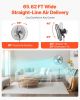 18" Industrial Pedestal Fan 3-Speed Oscillating Fan with Adjustable Height