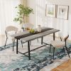 HOMCOM Industrial Kitchen Table for 8 People, 70.9" Long Dining Table with Large Tabletop and Steel Legs for Dining Room, Gray