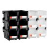 Plastic Stackable Storage Bins, 14.8 x 8.5 x 7.1 inch (12 Pack), Plastic Containers for Organizing & Storage Bins for Garage, Small Parts