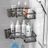 Corner Shower Caddy, 2 Pack Adhesive Shower Corner Organizer Shelves, No Drilling Stainless Steel Shower Storage Rack witH