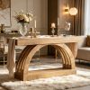 2-Tier Console Table Unique Arched Sofa Table behind the Couch Living Room Decorative Storage Cabinet Sideboard