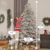 9 ft Artificial Frosted Christmas Tree with Realistic Branches, Wide Full Spruce, Hinged Xmas Tree, Easy Assembly