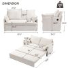 59.5inch Out Sofa Bed,corduroy Convertible Sleeper Sofa Couch,Side Storage,and USB/C-TYPE Charging Ports Chair for Living Room,Bedroom,Apartment